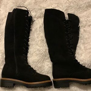ASOS Courtney Chunky Lace Up Knee High Boots